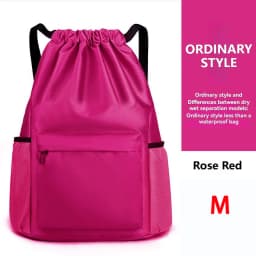 Loogdeel Portable Gym Football Drawstring Bag Quick Drying Large Capacity Oxford Cloth Backpack Solid Color Adjustable Straps