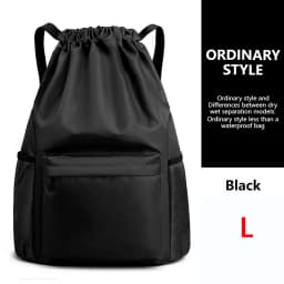 Loogdeel Portable Gym Football Drawstring Bag Quick Drying Large Capacity Oxford Cloth Backpack Solid Color Adjustable Straps