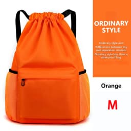 Loogdeel Portable Gym Football Drawstring Bag Quick Drying Large Capacity Oxford Cloth Backpack Solid Color Adjustable Straps
