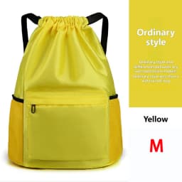 Loogdeel Portable Gym Football Drawstring Bag Quick Drying Large Capacity Oxford Cloth Backpack Solid Color Adjustable Straps