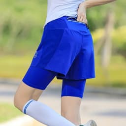 High Waist Women's Shorts Workout Sport Woman Fitness Yoga Clothes 2 in 1 Short Femme Court Womens Clothing Tights Gym Womans