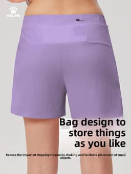 Kelme Women's Fake Two-piece Sports Shorts Anti-exposure Marathon Breathable Shorts Training Fitness Quick-drying Pants