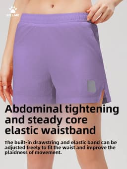 Kelme Women's Fake Two-piece Sports Shorts Anti-exposure Marathon Breathable Shorts Training Fitness Quick-drying Pants