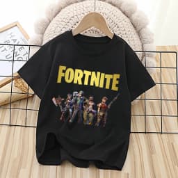 Fortnites Kids T-shirts Anime Printed Figures Fortress Night Tees Game Short Sleeves Summer Tops Boys Girl Children Clothes Gift