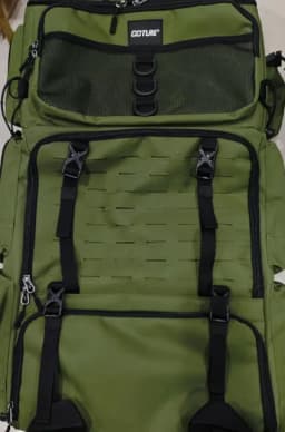 Fishing Tackle Bag 72L Large Capacity 65x44x25cm Insulated Cooler Compartment Bags with Waterproof Rain Cover Backpack
