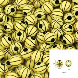 20/50Pcs Sport Basketball Baseball Tennis Beads Spacer Acrylic Beads For Making Bracelet Necklace DIY Craft Jewelry Supplies