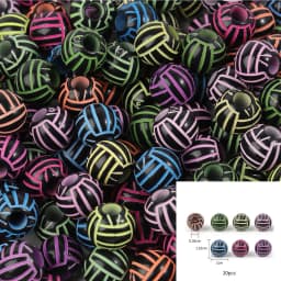 20/50Pcs Sport Basketball Baseball Tennis Beads Spacer Acrylic Beads For Making Bracelet Necklace DIY Craft Jewelry Supplies