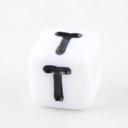 100-500pcs Square White and Black Mixed Letter Acrylic Beads Cube Loose Spacer Alphabet Beads For Jewelry Making Diy Accessories