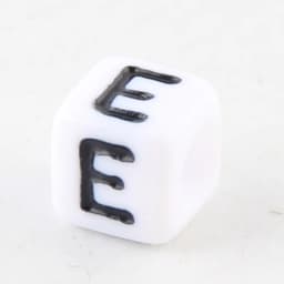 100-500pcs Square White and Black Mixed Letter Acrylic Beads Cube Loose Spacer Alphabet Beads For Jewelry Making Diy Accessories