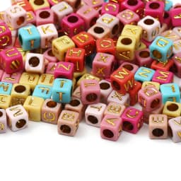 100-500pcs Square White and Black Mixed Letter Acrylic Beads Cube Loose Spacer Alphabet Beads For Jewelry Making Diy Accessories
