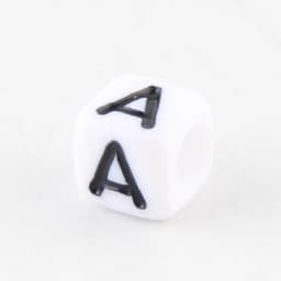 100-500pcs Square White and Black Mixed Letter Acrylic Beads Cube Loose Spacer Alphabet Beads For Jewelry Making Diy Accessories