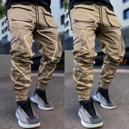 Men's Reflective Cargo Pants 2026 New Hip Hop Casual Joggers Trousers Multi-Pocket Men Sweatpants Streetwear Sports Pant M-3XL