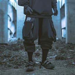 Ribbons Embroidery Tactical Hip Hop Cargo Pants With Big Pockets Men Women Harajuku Punk Techwear Harem Pants