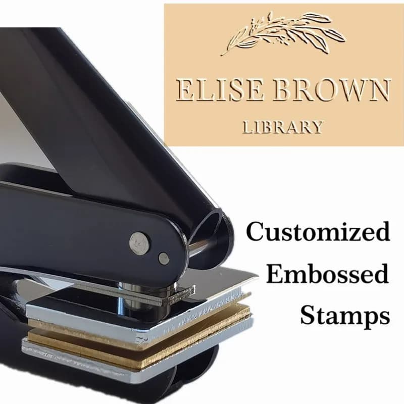 New！ From the Library of Square Embosser/Custom Embosser Stamp/Book Embosser/Personalized Book Stamp/Monogram Embosser Stamp