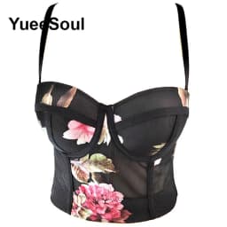 Black Crop Tops 2025 New Y2K Gothic Wedding Party Club High Street Casual Sexy Tank Top Pearl Sequins Corset Top Women Clothing