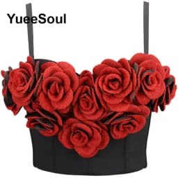 Black Crop Tops 2025 New Y2K Gothic Wedding Party Club High Street Casual Sexy Tank Top Pearl Sequins Corset Top Women Clothing