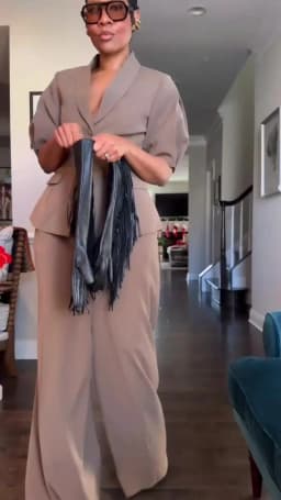Casual Blazer Pants Suits Women Slim Half Sleeves V Neck Single Breasted Set Female 2025 Spring New Wide Legs Sets 2 Pieces