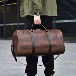 Large Capacity Retro Crocodile-Textured Travel Duffel Bag - Durable Unisex Vacation Luggage, Versatile Gift for Men & Women