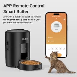 ROJECO 2L Automatic Pet Feeder Smart Cat Food Kibble Dispenser Button Version Smart Control Auto Dog Feeder For Cat Dog Supplies