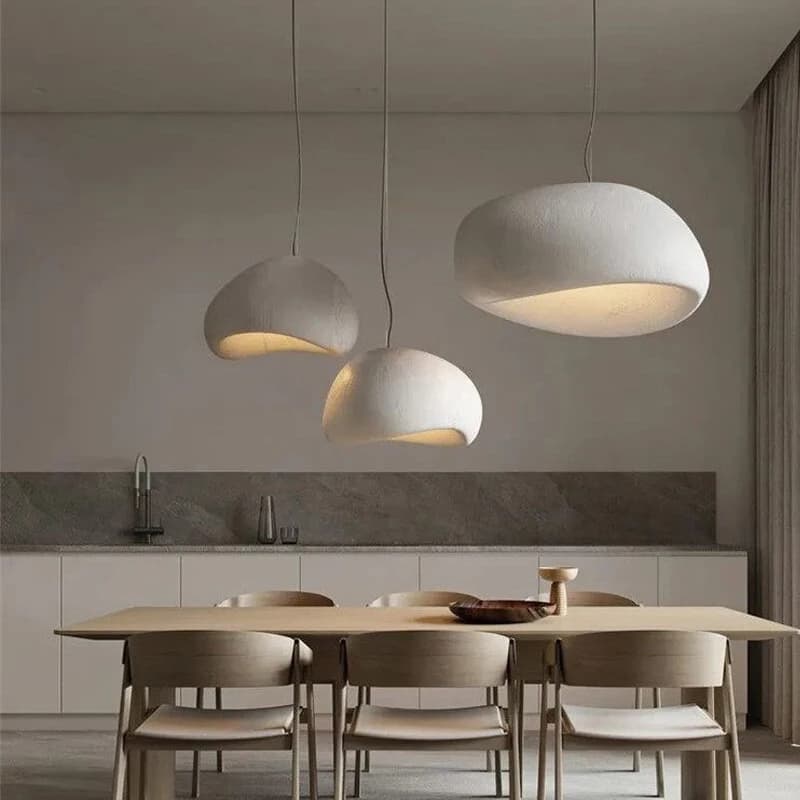 Nordic Wabi Sabi Pendant Lamps Dining Room Lighting Modern Living Room Bedroom LED Ceiling Chandelier Loft Lustre Hanging Lights