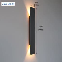 Outdoor LED Wall Lamp IP65 Waterproof Aluminum Up Down Light 18W 110V/220V Black White for Courtyard Porch Exterior Lighting