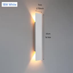 Outdoor LED Wall Lamp IP65 Waterproof Aluminum Up Down Light 18W 110V/220V Black White for Courtyard Porch Exterior Lighting