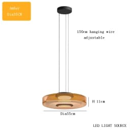Italian Minimalist Glass Pendant Light Art Creative Modern Decoration LED Chandelier for Home Restaurant Bar Balcony Corridor