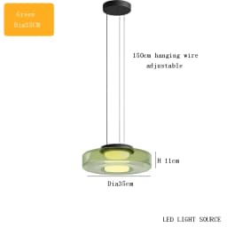 Italian Minimalist Glass Pendant Light Art Creative Modern Decoration LED Chandelier for Home Restaurant Bar Balcony Corridor