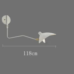 French Design Wall Sconce Lamp Long Arm Led Light with Angle Adjustable for Living Room Bedroom