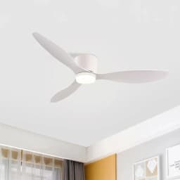 IRALAN Low Floor 52inch Ceiling Fan Modern Bedroom LED Fan Light Dining Living Room Ceiling Lamp Fan Household Electric Fan