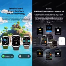 2026 New Rugged Military GPS Smart Watch Men Bluetooth Call Health Monitoring Sports 5ATM Waterproof Smartwatches Man Pk HT30