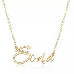 Duoying Zirconia Initial Letters Necklaces Women Personalized Necklace with Names Crystal Pendant Necklace Mom Gift