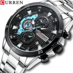 CURREN 8402 Men's Stainless Steel Watch Creative Fashion Luminous Dial with Chronograph Leisure Luxury Men's Watch Reloj Hombre