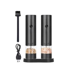 USB Rechargeable Electric Salt and Pepper Grinder Adjustable Coarseness Large Capacity Auto Spices Grinders Kitchen Cooking Tool