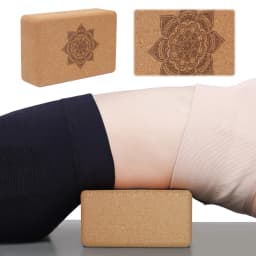 1PCS Cork Yoga Block EVA Gym Blocks Foam Yoga Brick Exercise Stretch Body Shaping Wood Yoga Blocks Fitness Yoga Accessories