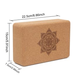 1PCS Cork Yoga Block EVA Gym Blocks Foam Yoga Brick Exercise Stretch Body Shaping Wood Yoga Blocks Fitness Yoga Accessories