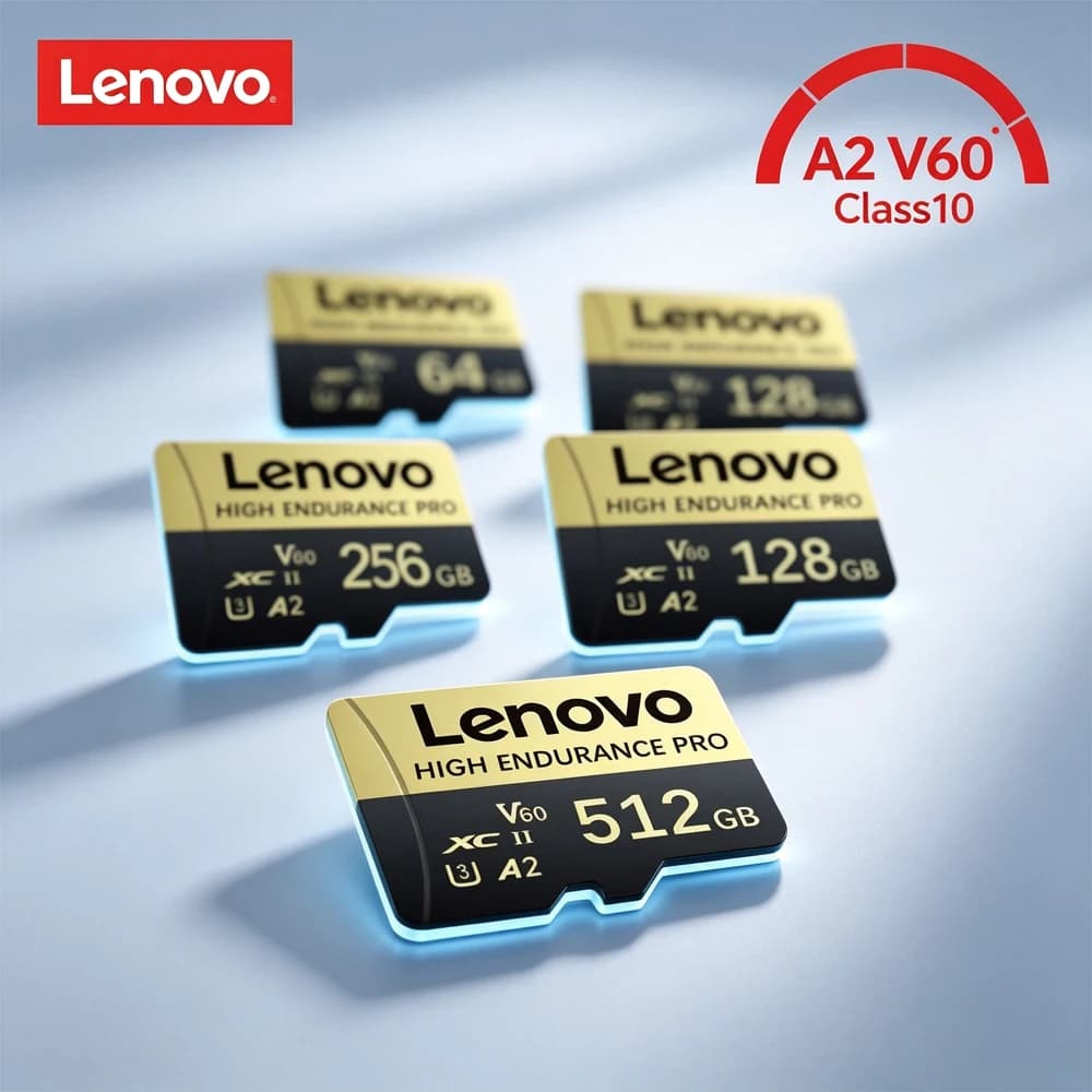 Lenovo High Speed Micro SD Memory Card 512GB 4K Full HD Video Compatible with Phone GoPro Action Camera 64GB 128GB 256GB