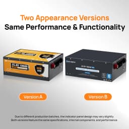 ECO-WORTHY 24V 100Ah Metal Case LiFePO4 Lithium Battery with BT 5.1 with Low-Tem Protection, Max. 2560W for Off-Grid