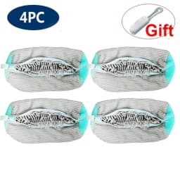 Shoe Washing Machine Bag Reusable Sneaker Cleaning Bag for Washer Dryer Protective Mesh Laundry Bag for Tennis Shoes All Size