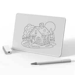 Magnetic Writing Board A5 Erasable Reusable Magnetic Drawing Board with 0.8mm Pen Tip for Kitchen Home School Office