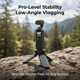 Plastic Mini Tripod Stand 1/4'' Screw Mount for Gopro Action Camera Video Phone Vlog Hand Grip for DJI Pocket 3 4 Gimbal Holder