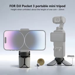 Plastic Mini Tripod Stand 1/4'' Screw Mount for Gopro Action Camera Video Phone Vlog Hand Grip for DJI Pocket 3 4 Gimbal Holder