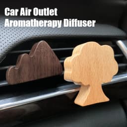 Auto Air Vent Freshener Car Aroma Diffuser Vent Clip Wood Essential Oil Aromatherapy Holder Cloud Tree Shape Black Walnut Beech