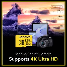Original Lenovo Large Capacity Micro TF SD Card 64GB/128GB U3 4K Flash Memory Card for Phone Camera Tablet PC Switch 256GB/512GB