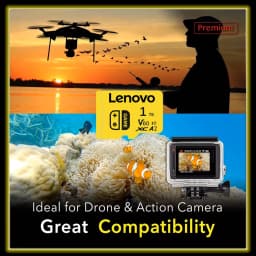 Original Lenovo Large Capacity Micro TF SD Card 64GB/128GB U3 4K Flash Memory Card for Phone Camera Tablet PC Switch 256GB/512GB