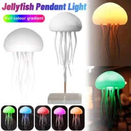 Creative Jellyfish Light Voice Control Type-C Charging Cute Jellyfish Bedside Lamp Flexible Tentacles for Holiday Children Gifts