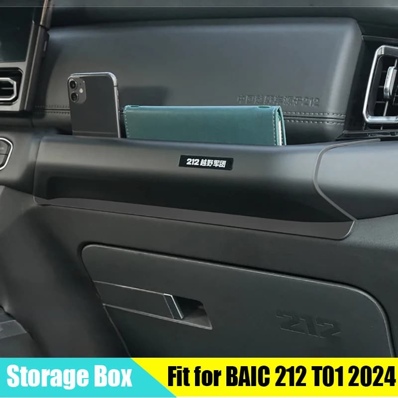 Car Passenger Armrest Storage Box Suitable for BAIC 212 T01 2024 2025 2026 Modified Car Handle Storage Box Decorative Stickers