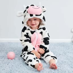 Baby Onesies Pyjamas Kids Overalls Ropa Bebes Rompers Winter Kigurumi Cow Costume For Girl Boy Toddler Infant Animal Jumpsuit