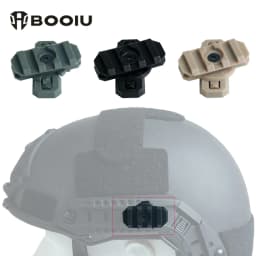 BOOIU New Fast Helmet Side Rail Adapter Nylon 360 Rotatable Helmet Rail Flashlight Mount For Airsoft Helmet Hunting Accessories