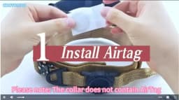Tactical AirTag Dog Collar, with AirTag Holder and Handle Military Dog Metal Buckle Adjustable GPS Collar for Medium Large Dogs